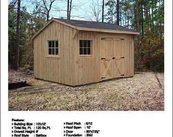 6' x 12' playhouse or garden storage shed plans