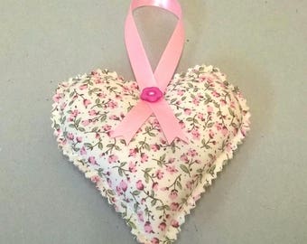 Heart lavender bag, floral lavender sachet, hanging heart, heart lavender sachet, floral scented bag, handmade in the UK, Valentines gift