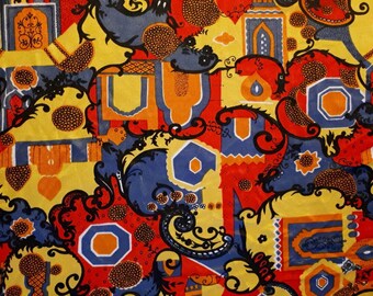 EMAUSAURUS 1960's stretchy psychedelic fabric