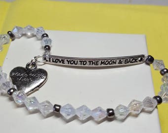 Love quote charm bracelet