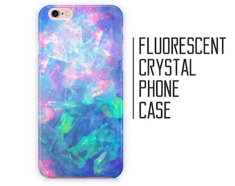 Fluorescent Crystal Phone Case - iPhone X 8 Plus 7 6 6s 5 5s 5c SE + Samsung S6 S7 S8+