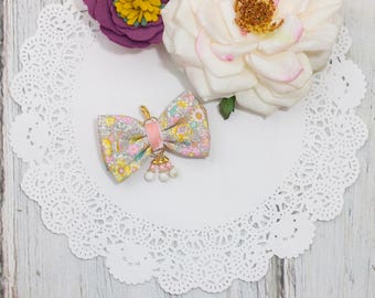 Liberty of London Fabric Bow in Amelie Yellow