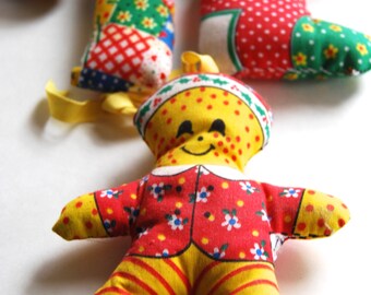 Vintage Plush Christmas Ornaments