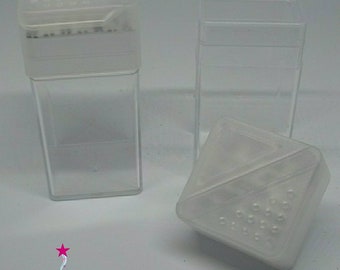 Square Glitter Shaker - 1.5 oz Acrylic Square Glitter Storage - Square Glitter Container - Refillable Glitter Container - Glitter Shaker