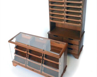 Haberdashery counter kit 1:12 shop counter, dollhouse miniature
