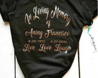 in loving memory t shirt ideas