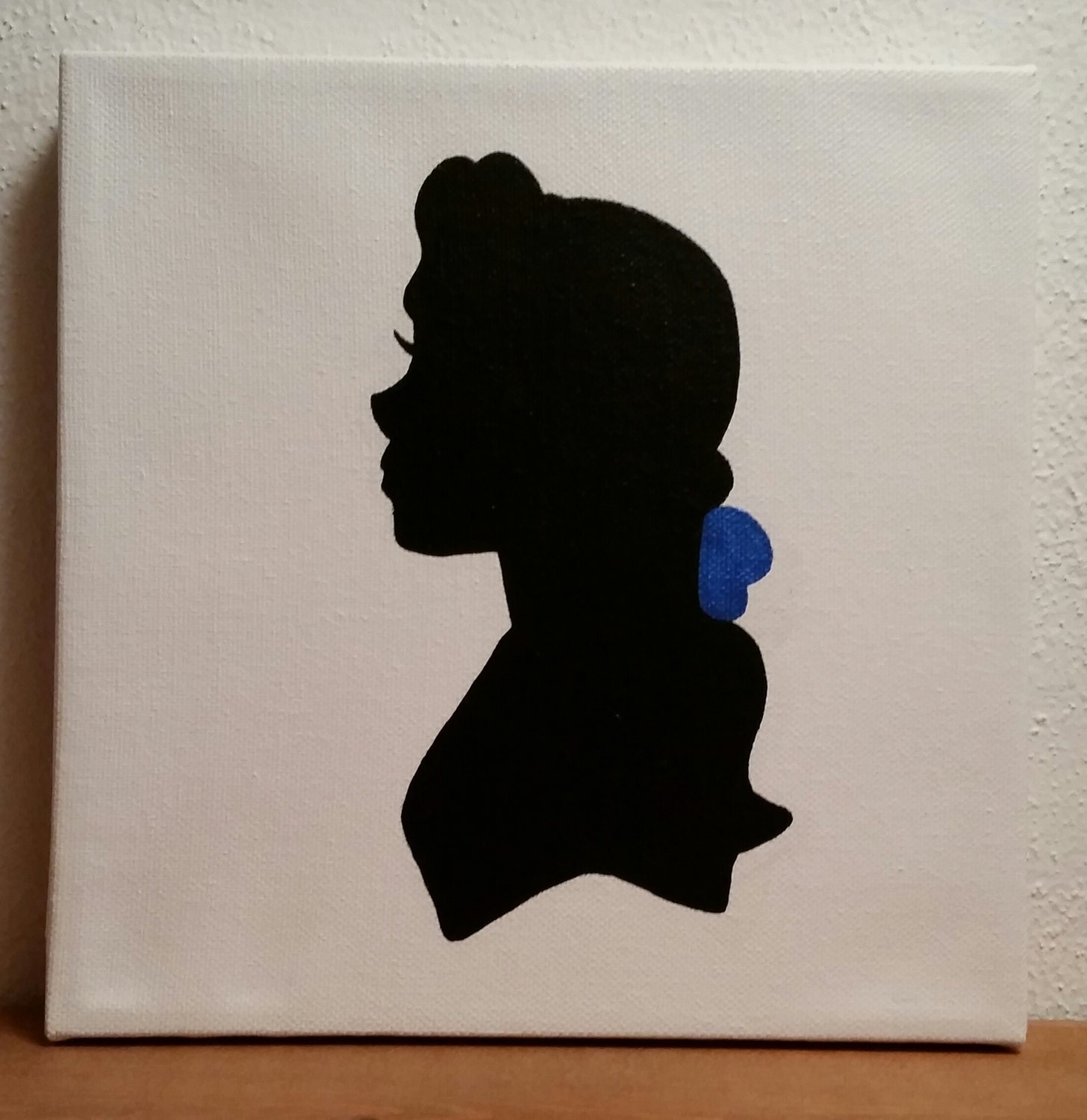  Minimalist  Provincial Belle Silhouette  Acrylic on 8x8