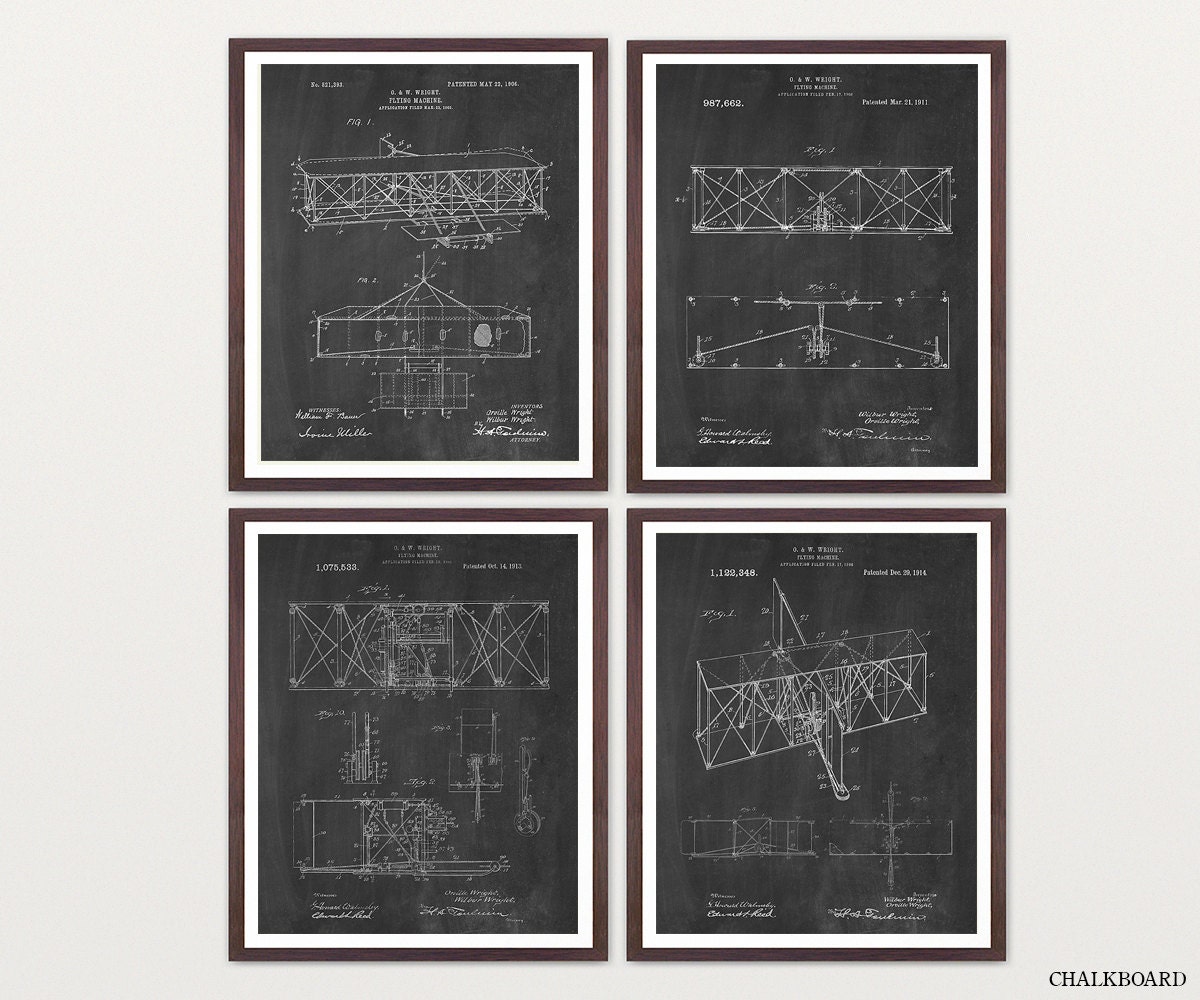 Wright Brothers Patent Art Wright Brothers Poster Airplane