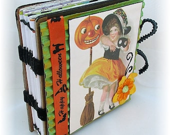 Halloween Mini Scrapbook, Smash Book, Journal, Photo Album