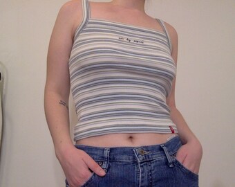 EDC by Esprit Blue & Green Striped Tank Top