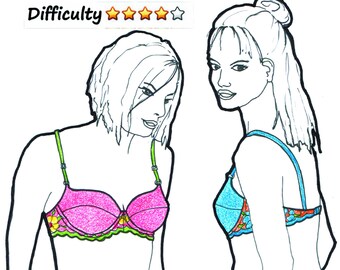 BRA DOWNLOAD Pattern CURVE Padded Bra by Merckwaerdigh