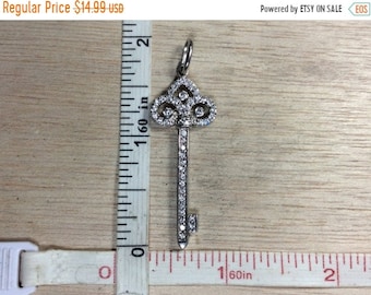 10%OFF3DAYSALE Vintage 925 Sterling Silver 3.1g Cz Key Pendant Used Lot G