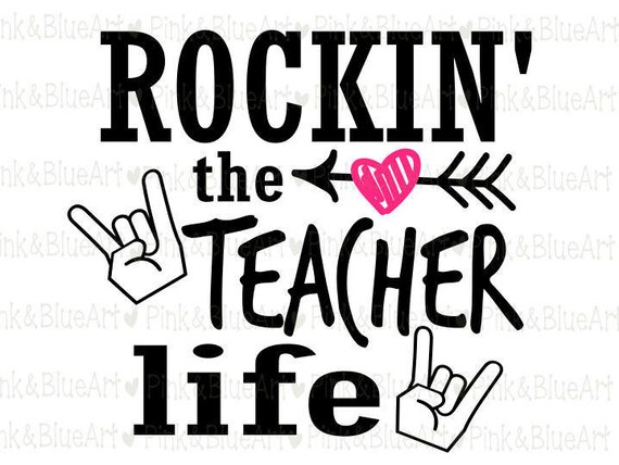 Download Rockin' the Teacher Life SVG Clipart Cut Files Silhouette