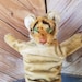 1960's Steiff Tiger Hand Puppet Mohair and Plush Giengen