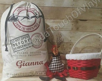 Large Personalized Santa Sacks!! Buy More Save More!!