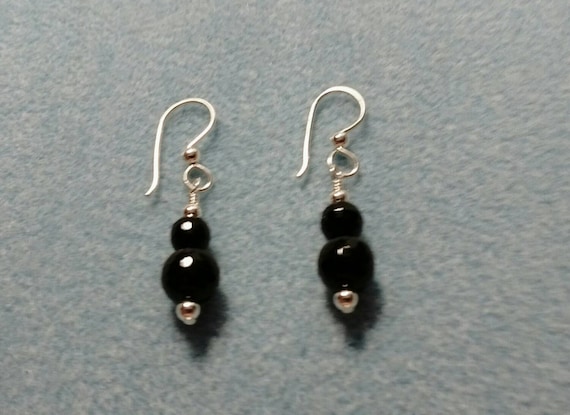 Black Onyx and Sterling Silver Earrings ESS6151784