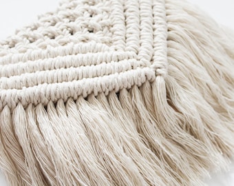 Macrame Bag | Macrame Clutch | Macrame Purse | Fringe Bag | Boho Bag | Boho Chic