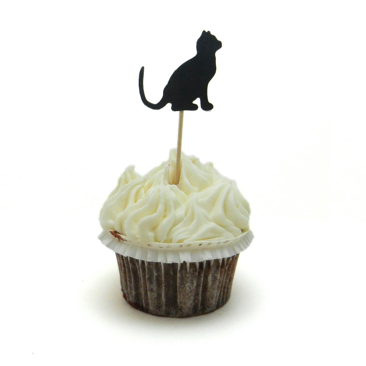 Black Cat Cupcake Toppers 12 Pack Cat Party Decor Cat