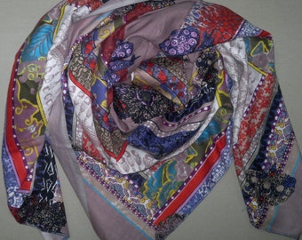 Square Scarf Rayon Scarf Indian Scarf Multicolor Scarf