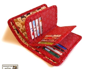 Wallet sewing pattern with 27 pockets -- PDF Files