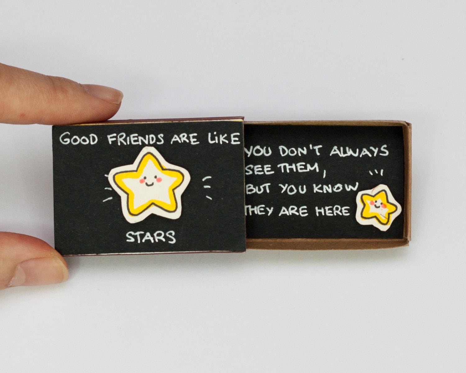 Cute Friendship Card Matchbox/ Gift box/ Good Friends