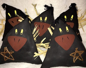 Primitive Crows, Folk Art Crows, Prim Crows, Primitive Folk Art Crows, Grungy Make-Do Crows