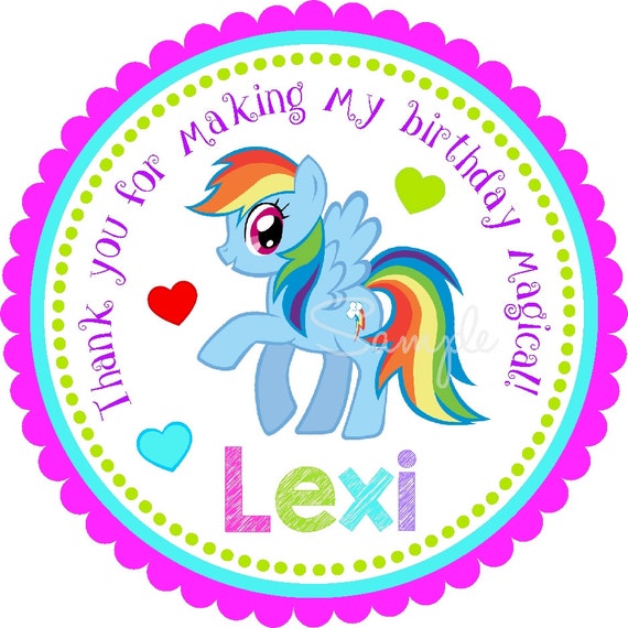 My little Pony Stickers My Little Pony Favor Tags My Little