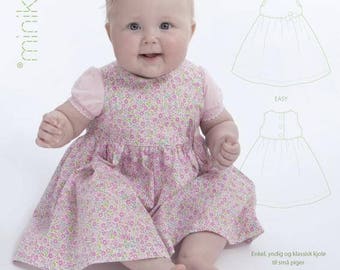 DRESS with GATHERED SKIRT - 10005 - Minikrea sewing pattern - 0-9 mo (4823.90.00.95)