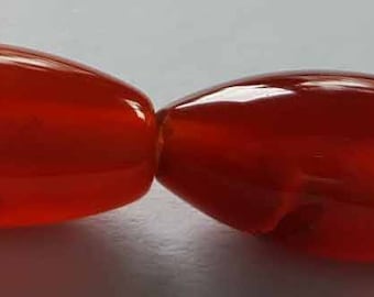 Carnelian oval 9 x 16mm beads 16" strand