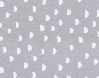 Moons in Fog, Dress Shop Collection by Alexia Abegg for Cotton and Steel ~ Jersey Knit Fabric ~ Grey Scallop Fabric ~ Weave and Woven