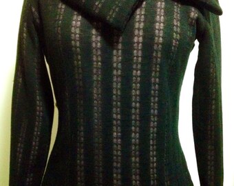 Pink/black Pointelle Sweater