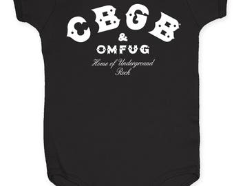 CBGB Logo Child's Romper (CBGBIN01) Black