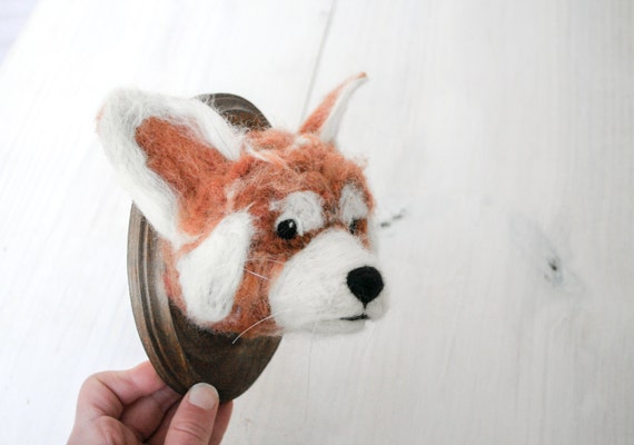 Red Panda Felt Faux Taxidermy