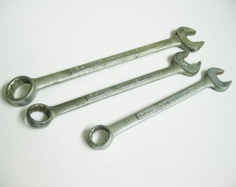 Vintage Tools 3 Craftsman Wrenches Father's Day Gift Antique Craftsman Wrenches Forged in USA Home and Living Shop Tools Destash