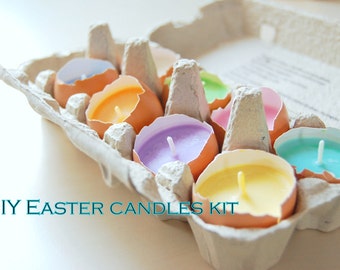 DIY Easter Candles Making Kit Set Of 10 Pastel Colors Soy Wax Easy DIY Kit for Eco-friendly Easter Home Decor