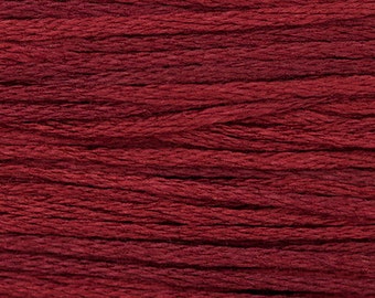 MERLOT 1334 Weeks Dye Works WDW hand-dyed embroidery floss cross stitch thread at thecottageneedle.com