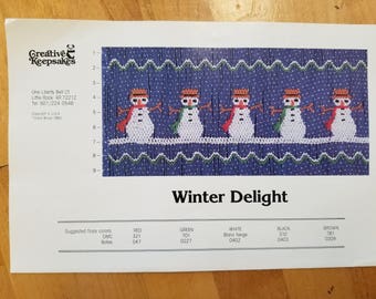 Winter Delight smocking design plate by Creative Keepsakes