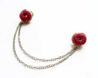 Donut Collar Brooch with Sparkle Sprinkles