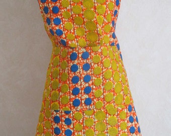 Mixed Wax or African fabric apron