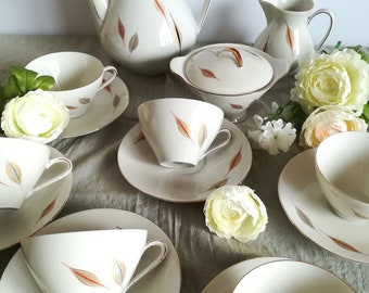 Coffee/tea service for 6 porcelain WINTERLING Marktleuthen Bavaria-Vintage