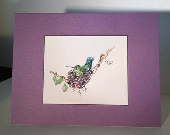 Set of Six Printed Cards /From Original Watercolor Cards