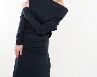 Midi dress | Couture dress | Blue party dress | LeMuse midi dress