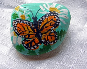 Painted Butterly on Rock