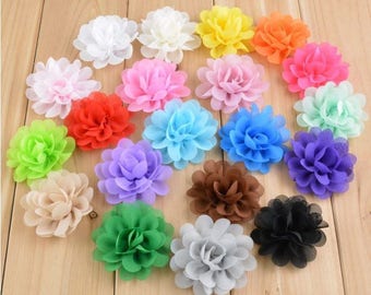 Dog Collar Flower // *2 inch* // Chiffon Rose Flower