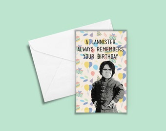 Game of Thrones Birthday Card - A Lannister Always Remembers Your Birthday