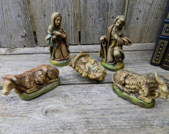 Vintage Italian Nativity Set