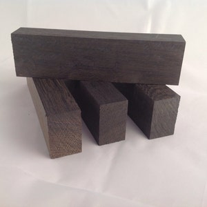 Bog Oak knife handle blank. Kiln dried. Pack of 4. 150 x 40 x 25mm 3300BC