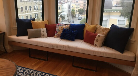 trapezoid cushion custom cushion bay window seat cushion banquette seat bench cushion window seat chair pad kitchen cushion - Bay Window Seat trapezoid cushion custom cushion bay window seat cushion banquette seat bench cushion window seat chair pad kitchen cushion - Bay Window Seat