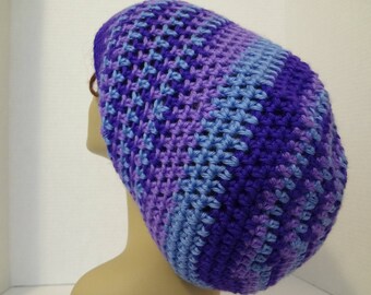 Slouchy Hat - Locs Hat - Ready To Ship - Rasta - Dread Hat - Reggae - Drawstring Included - Crochet - Handmade
