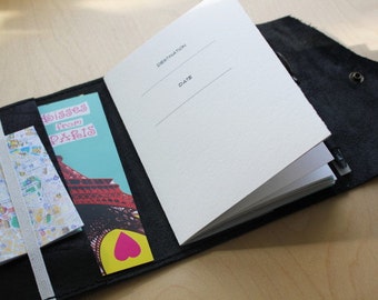 Travel journal leather refillable portfolio